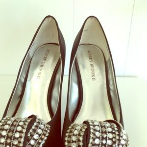 Black sequin high heels w knot/ worn twice